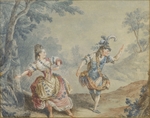 Carmontelle, Louis - Marie Allard and Jean Dauberval in the opéra-ballet Silvie