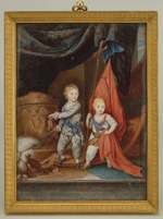 Anonymous - Portrait of Grand Dukes Alexander Pavlovich and Constantine Pavlovich as children
