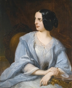 Pluchart, Eugéne - Portrait of the actress of the Imperial theatre Vera Samoylova