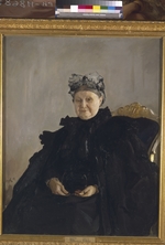 Serov, Valentin Alexandrovich - Portrait of Maria Fyodorovna Morozova, née Simonova (1830-1911)