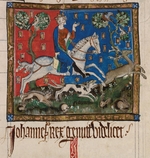 Anonymous - King John hunting on horseback