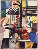 Macke, August - Man with Donkey (Tunisia)