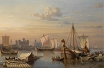 Koster, Everhardus - Viking ships on the River Thames