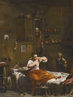 Crespi, Giuseppe Maria - The Flea Hunt