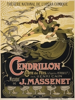 Bertrand, Émile - Poster for the Opera Cendrillon by Jules Massenet