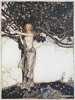 Rackham, Arthur - Freia, the fair one. Illustration for The Rhinegold and The Valkyrie by Richard Wagner