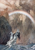 Rackham, Arthur - The Rhinemaidens bewail their lost gold. Illustration for The Rhinegold and The Valkyrie by Richard Wagner