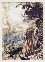 Rackham, Arthur - Brünnhilde. Illustration for The Rhinegold and The Valkyrie by Richard Wagner