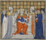 Anonymous - The Anointing and Coronation of Louis IV at Laon, 19 June 936. From Grandes Chroniques de France