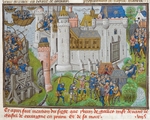 Anonymous - The Siege of the Castle of Mortagne, near Bordeaux, in 1377 (aus Recueil des croniques d'Engleterre von Jean de Wavrin)