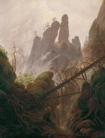 Friedrich, Caspar David - Rocky Landscape in the Elbe Sandstone Mountains