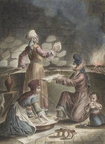 Rosset, François-Marie - Turkish women bake bread