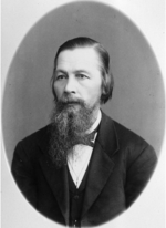 Photo studio Y. Steinberg - Portrait of the bibliogrpher, publisher and journalist Pyotr A. Yefremov (1830-1907)