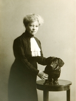 Fischer, Karl August - Portrait of the Author and translator Alexandra Beketova-Blok (1860-1923), Mother of poet Alexander Blok