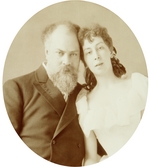 Karelin, Andrei Osipovich - Portrait of the artist Konstantin Makovsky (1839-1915) with his wife