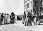 Photo studio K. von Hahn - Procession of the Tsar's Family before the Cathedral of Christ the Saviour. Opening ceremony of the Alexander III Monument