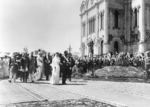 Photo studio K. von Hahn - Procession of the Tsar's Family before the Cathedral of Christ the Saviour. Opening ceremony of the Alexander III Monument