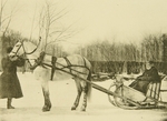 Tolstaya, Sophia Andreevna - Leo Tolstoy on a Horse-drawn Sleigh Ride