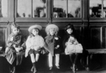 Anonymous - French Refugee Children waiting for train, 20 January 1918