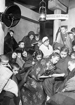 Russian Photographer - Air raid shelter at a subway station in Leningrad