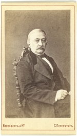 Photo studio Wesenberg - Portrait of the Publisher Andrey Alexandrovich Krayevsky (1810-1889)