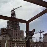 Anonymous - The construction of the main building of Moscow State University on Lenin Hills