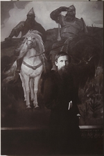 Anonymous - Viktor Vasnetsov before his painting Bogatyrs
