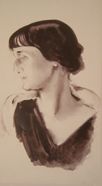 Tyrsa, Nikolai Andreyevich - Portrait of the Poetess Anna Akhmatova (1889-1966)