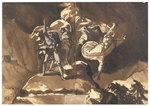 Füssli (Fuseli), Johann Heinrich - The Witches Floating Above Macbeth and Banquo
