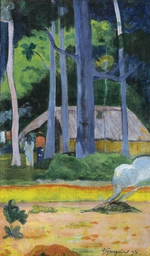 Gauguin, Paul Eugéne Henri - Hut under Trees (Cabane sous les arbres)