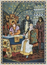 Zvorykin, Boris Vasilievich - Boris Godunov and his Family. Illustration to the Drama Boris Godunov by A. Pushkin
