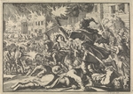 Aa, Pieter van der - Fighting in the streets of Moscow between Russians and Poles in 1611