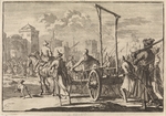 Aa, Pieter van der - Arrival of Stepan Razin and his brother Frol in an iron cage in Moscow, 1671