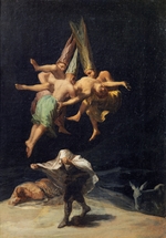 Goya, Francisco, de - Witches in Flight (Vuelo de Brujas)