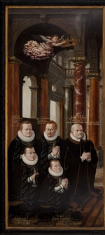 Vredeman de Vries, Hans (Jan) - The Family of Julius of Brunswick-Lüneburg and Hedwig of Brandenburg. Wing of the Epitaph-altarpiece