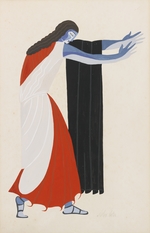 Exter, Alexandra Alexandrovna - Costume design for the play Seven Against Thebes by Aeschylus
