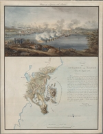 Gillberg, Carl Gustaf - View and Map of the Affair at Ratan, on August 20, 1809