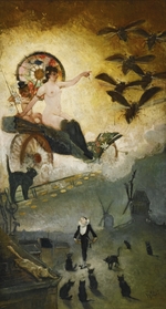 Willette, Adolphe - Farewell to the Nineteenth Century. Design for the decoration of the Cabaret venue Le Chat Noir in Montmartre