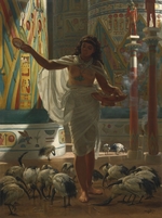 Poynter, Edward John - Feeding the Sacred Ibis in the Halls of Karnak