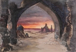 Valz, Karl Fyodorovich - Stage design for the play Rupture Grass by E. Goslavsky