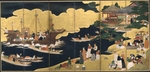 Anonymous - Arrival of a Portuguese ship. Nanban screen