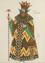 Bilibin, Ivan Yakovlevich - Tsar Saltan. Costume design for the opera The Tale of Tsar Saltan by N. Rimsky-Korsakov