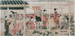Utamaro, Kitagawa - Drying Clothes
