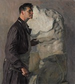 Nesterov, Mikhail Vasilyevich - Portrait of the sculptor Ivan Dmitriyevich Shadr (1887-1941)