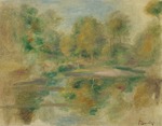 Renoir, Pierre Auguste - Pond and trees