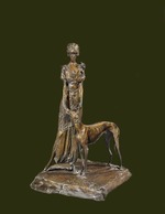 Trubetskoy (Troubetzkoy), Prince Pavel Petrovich - Marchesa Luisa Casati with Greyhound