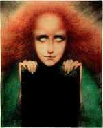 Delville, Jean - Mysteriosa. Portrait of Madame Stuart-Merrill