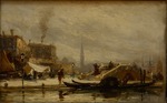 Bogolyubov, Alexei Petrovich - Venice near the railroad station. Noon