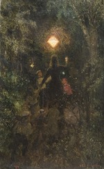 Repin, Ilya Yefimovich - Walk with paper lamp