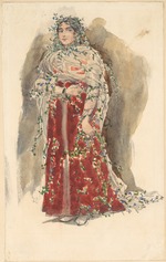 Vasnetsov, Viktor Mikhaylovich - Spring. Costume design for the theatre play Snow Maiden by Alexander Ostrovsky